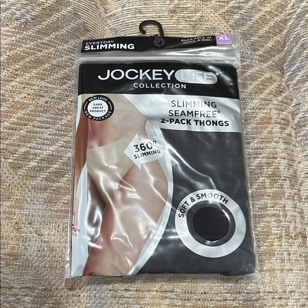 Jockey Life Everyday Slimming Seamfree Thongs - Black